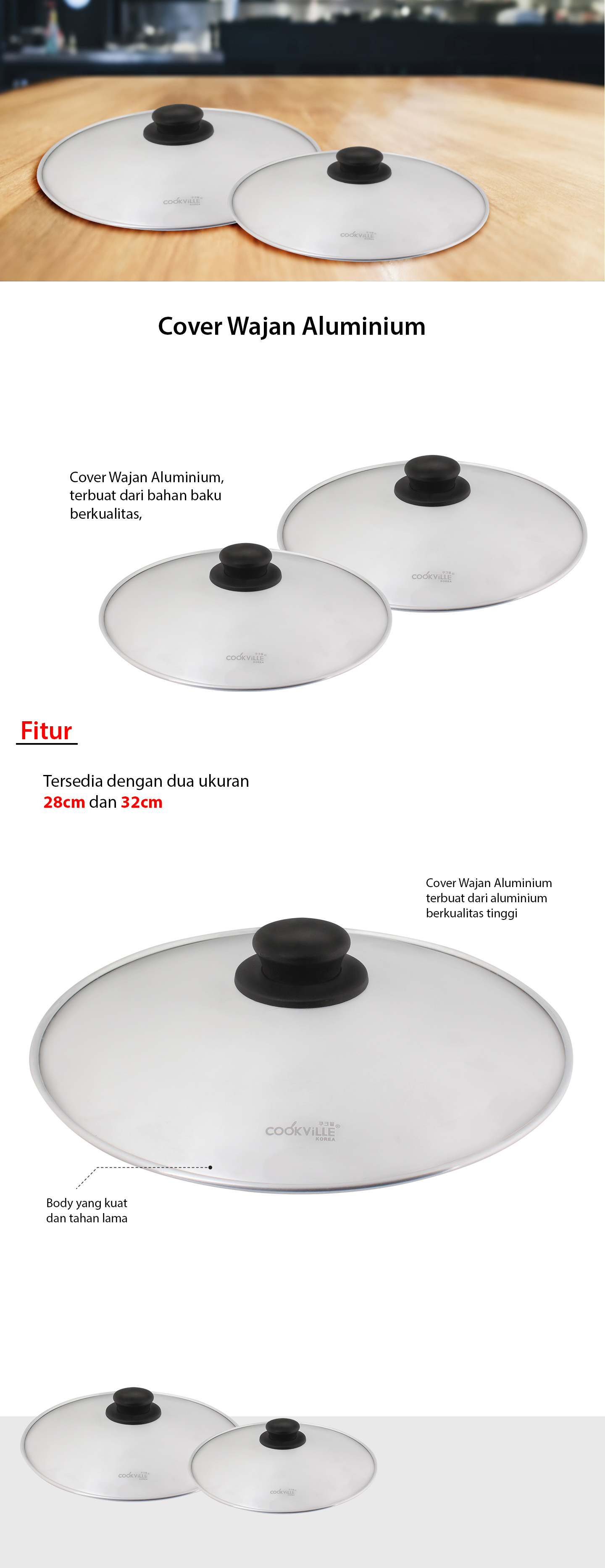 Cover Wajan Aluminum