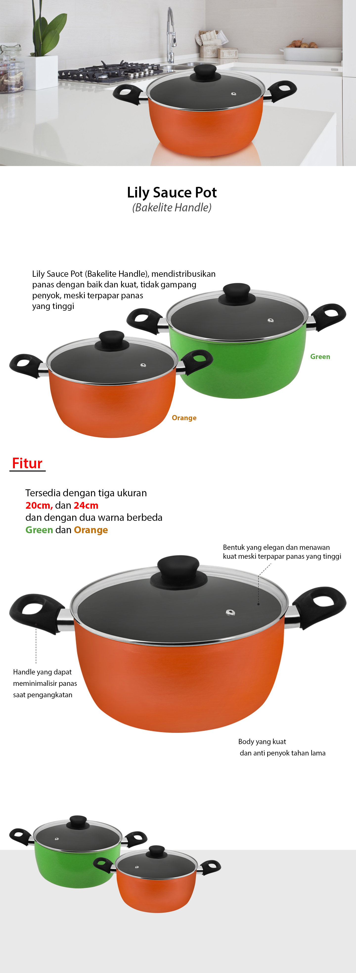 Lily Sauce Pot (BK Handle)