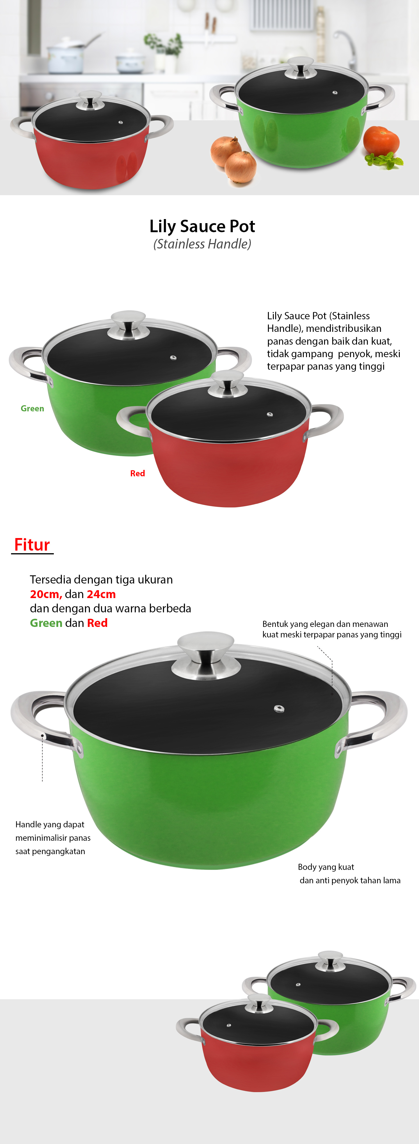 Lily Sauce Pot (SS Handle)
