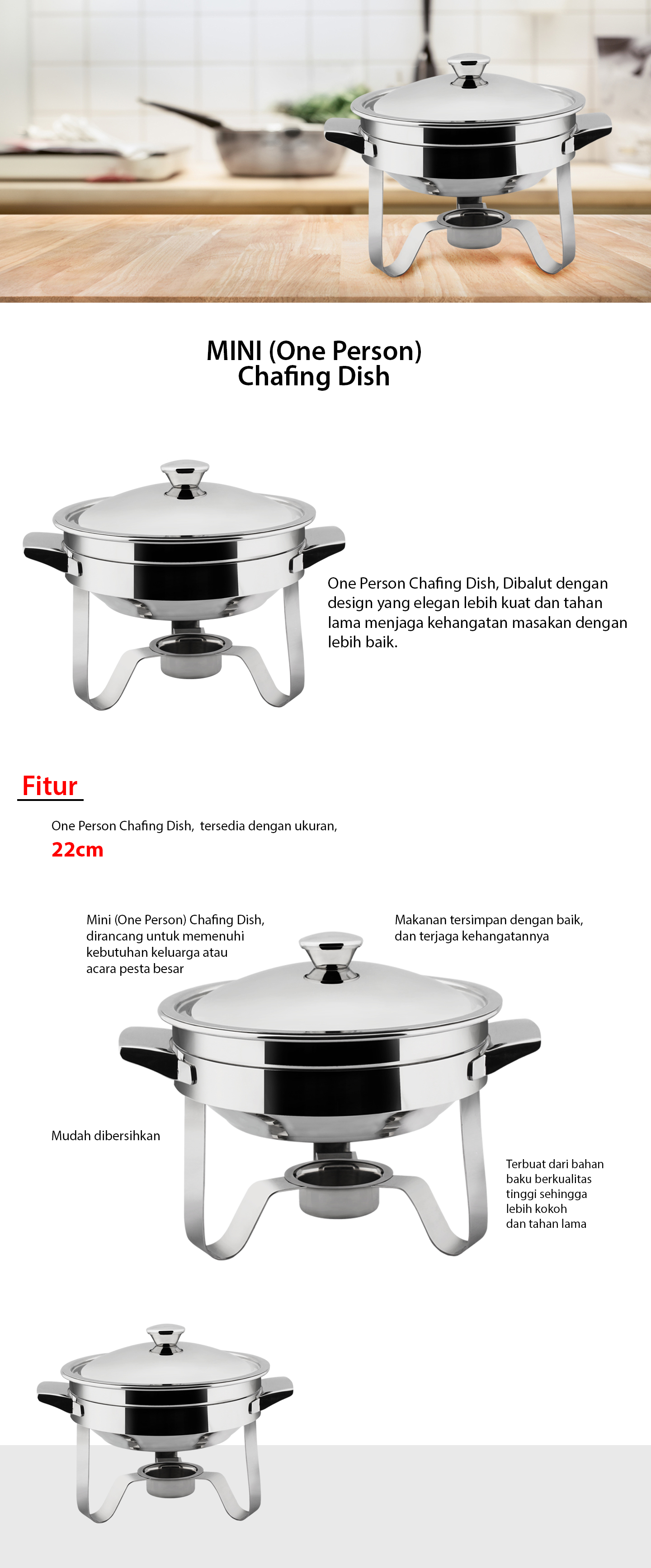 One Person Chafing Dish